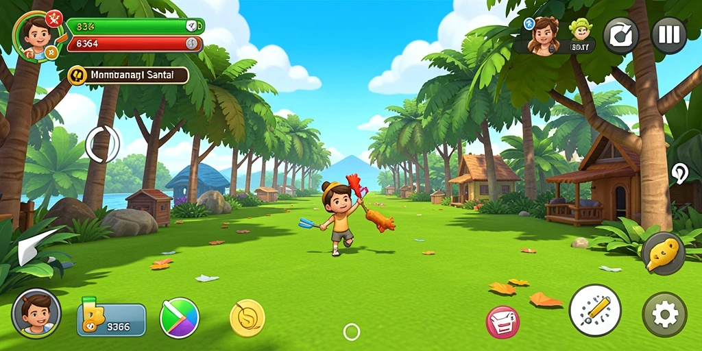 Screenshot gameplay menarik dari 8364 dengan berbagai level.