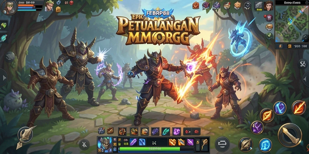 Screenshot gameplay <strong>FBRP88</strong> menampilkan pertarungan epik di dunia fantasy.
