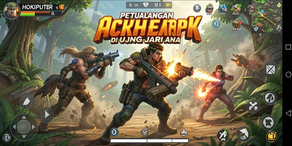Tampilan aksi seru dalam HOKIPUTER dengan grafis menawan.