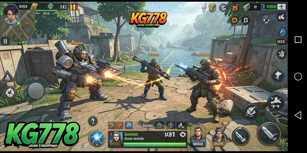 Screenshot utama KG778 menampilkan aksi seru dalam permainan strategi.