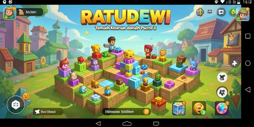 Screenshot gameplay RATUDEWI yang menampilkan tantangan Puzzle.