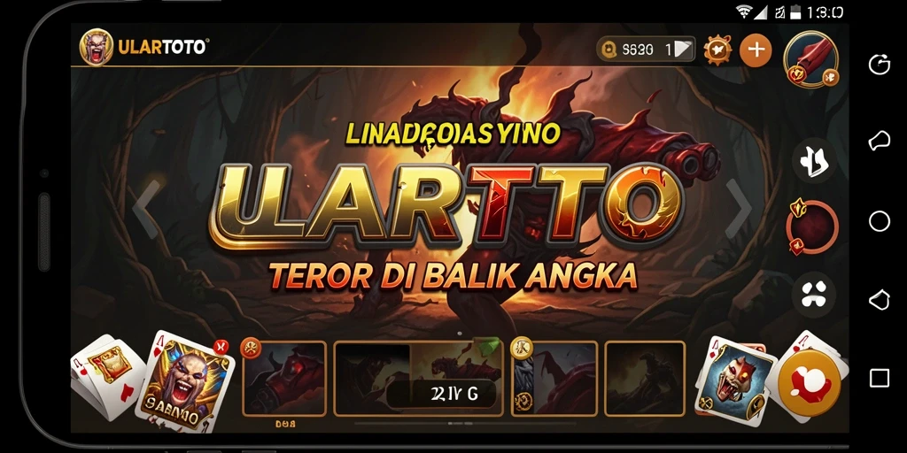 Tangkapan layar menampilkan suasana seram saat bermain ULARTOTO.